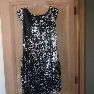 Sequence mini prom dress